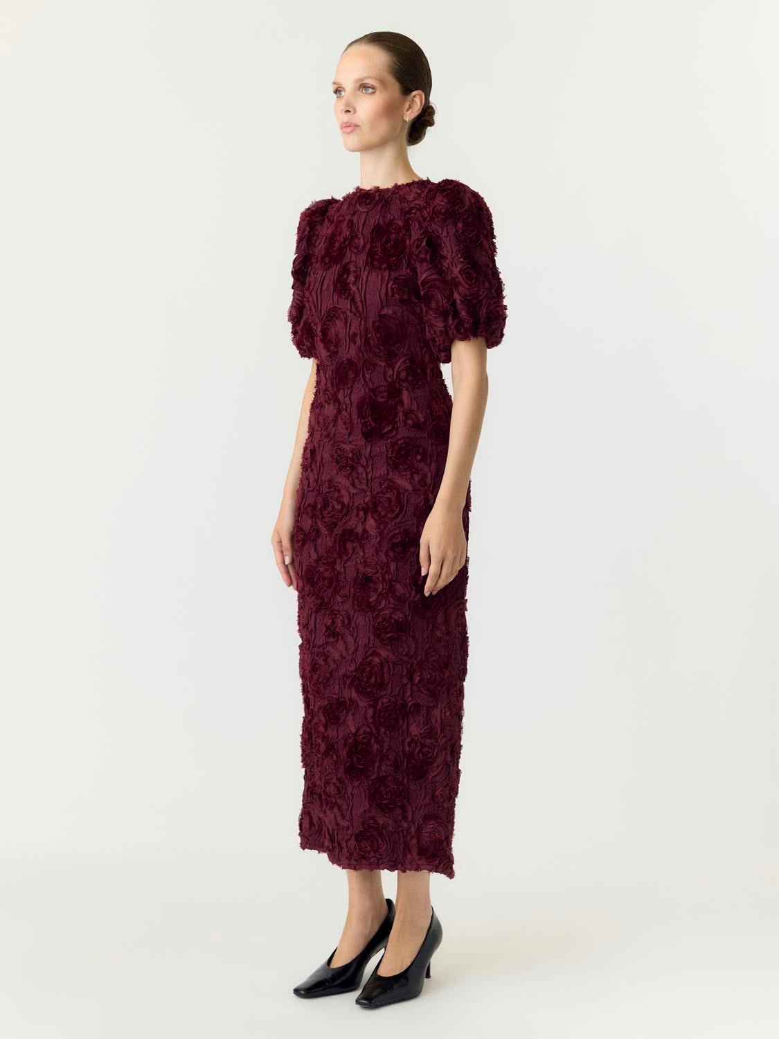 YASLINNEA Long Dress - Maroon Banner - VERO MODA & VILA Bergvik